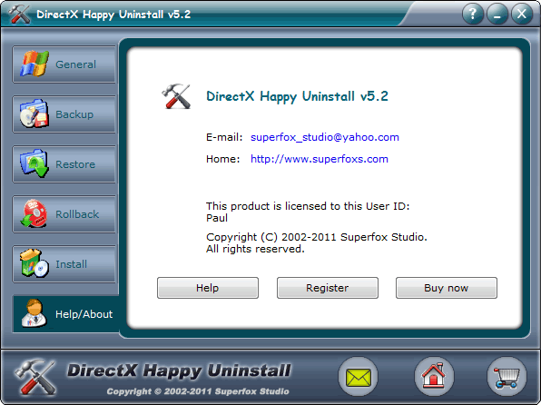 Directx Happy Uninstall User Id Registration Code